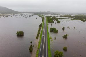 Flooding near the Sunshine Coast Motorway